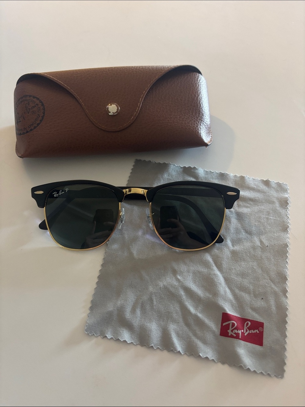Ray-Ban Clubmaster Black and Gold Classic Sunglasses